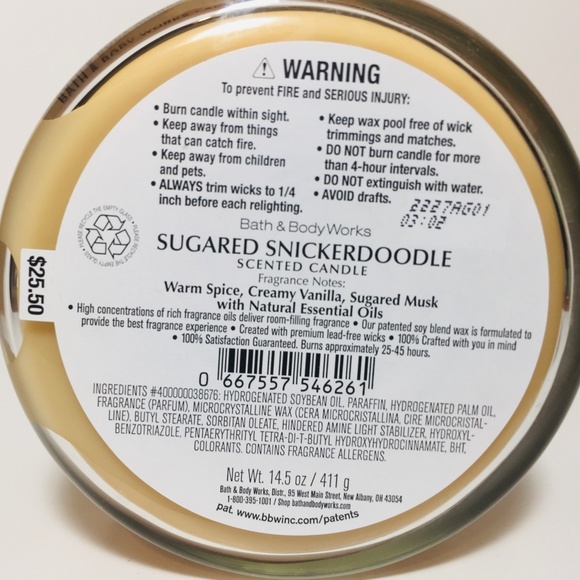 SUGARED SNICKERDOODLE 3 Wick Candle - Picture 3 of 3